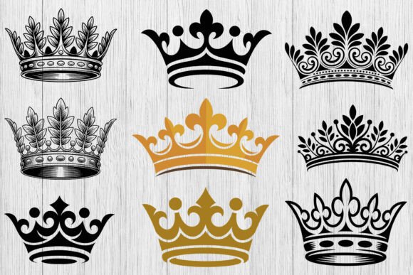 Download Crown SVG Bundle, Royal Crown Silhouette - Crown Collection