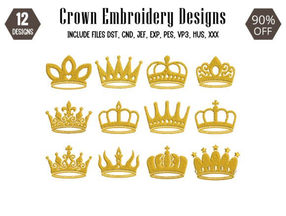 Download Royal Crown Embroidery Design - Crown Collection
