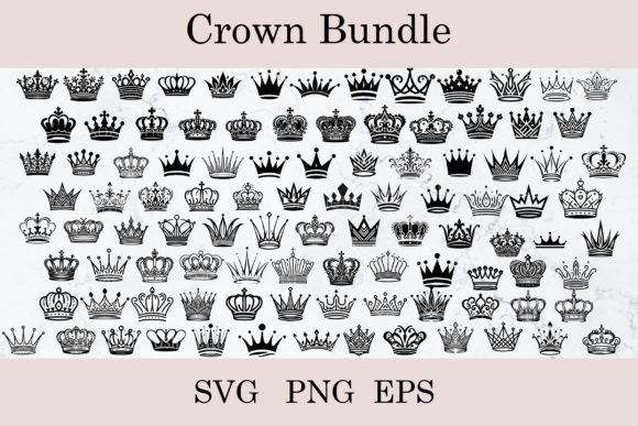 Download Royal Crown SVG Bundle for Laser Cut - Crown Collection