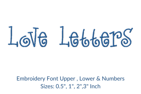 Download Love Letters Font Embroidery Design - Letters font Collection