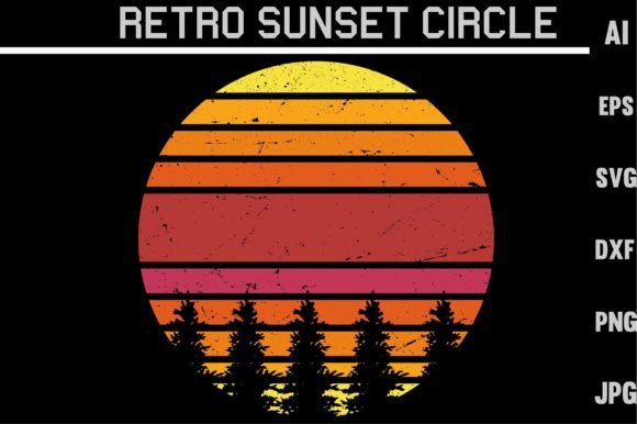 Download Retro Sunset Circle - Sunset Collection