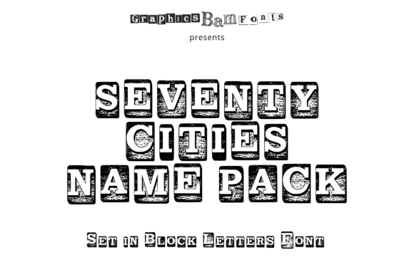 Download Top 70 Cities Set in Block Letters Font - Letters font Collection