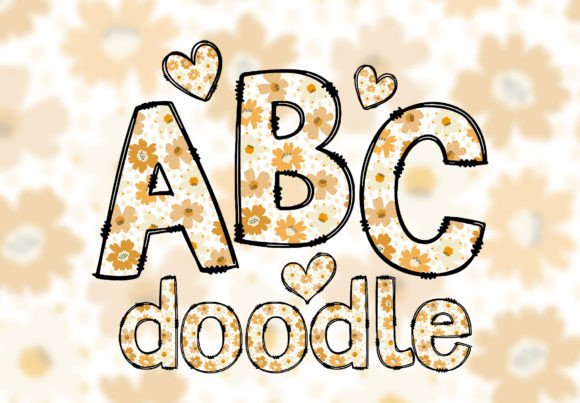 Download Flowers Alphabet Doodle PNG Letters Font - Letters font Collection