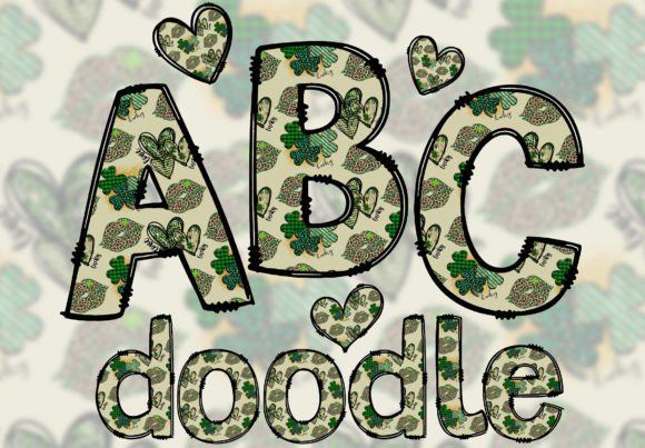Download Doodle Letters Font PNG St Patricks Day - Premium Resources