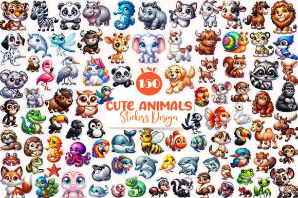 Download 150+ 3D Stickers 100+ Unique Animals - Sticker Collection