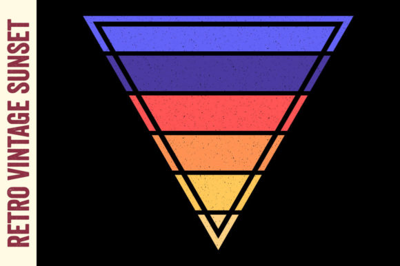 Download Vintage Sunset Retro Triangle Graphic - Sunset Collection