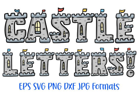 Download Castle Letters Font Doodle Lettering PNG - Letters font Collection