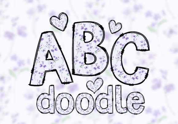 Download Doodle Floral Alphabet PNG Letters Font - Letters font Collection